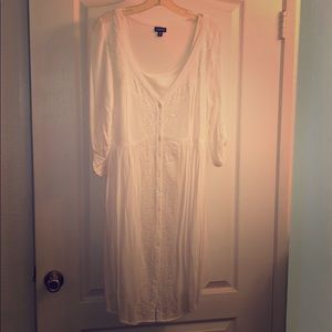 Button down White Dress Torrid 00